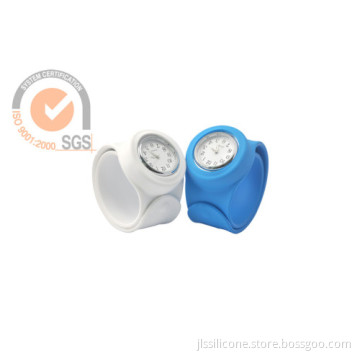 Promo Colorful Silicone Slap Watch In Double Color 